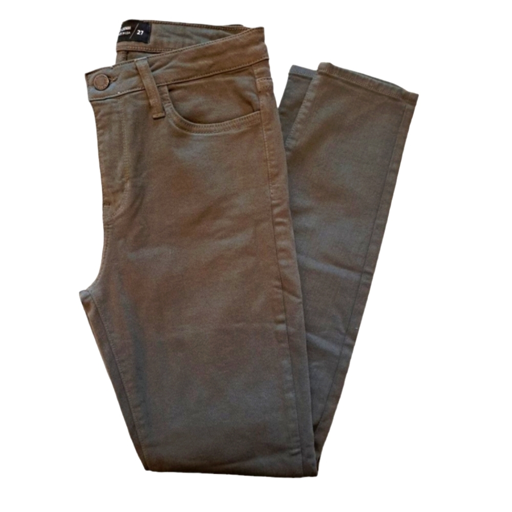 Just Black Denim Stretch Gray Olive Denim Skinny Jeans Size 27